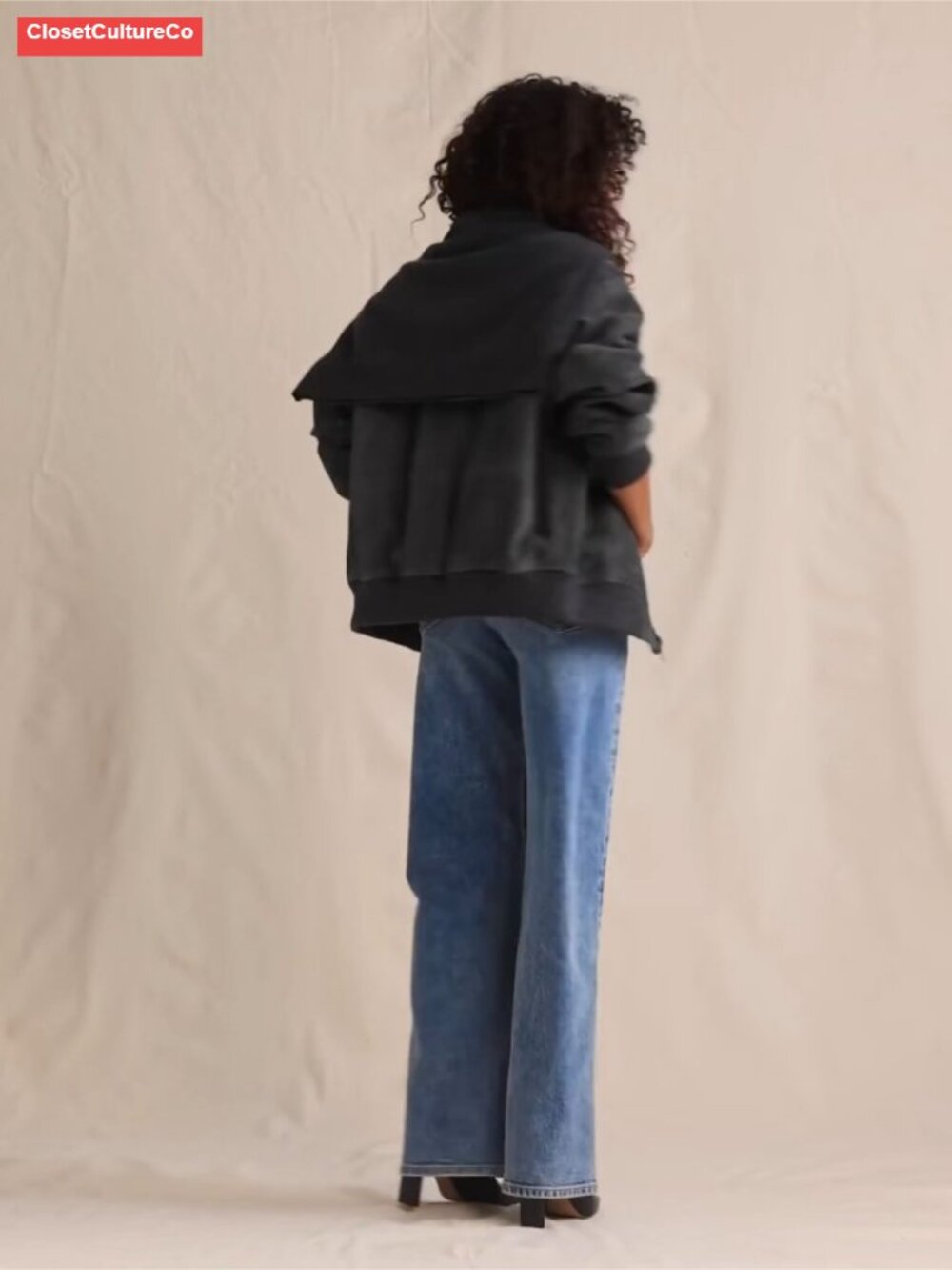 High Rise Wide Leg Jeans Relaxed Fit Palazzo Denim - Picture 4 of 4